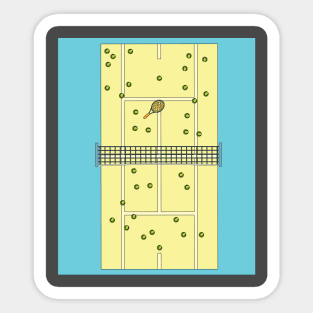 Tennis court for enthusiastic tennis players Sticker